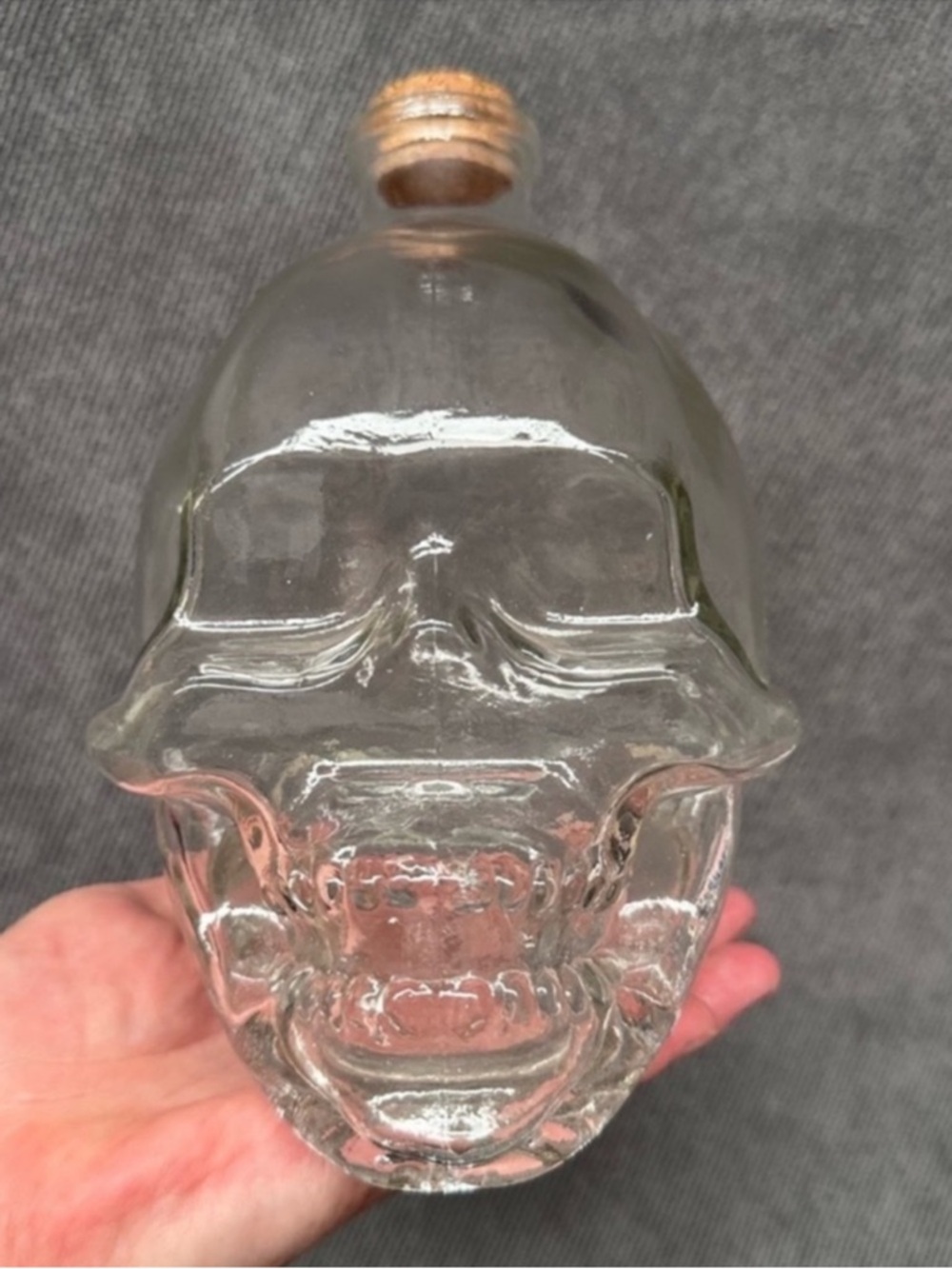 Glass skull jar Halloween decor